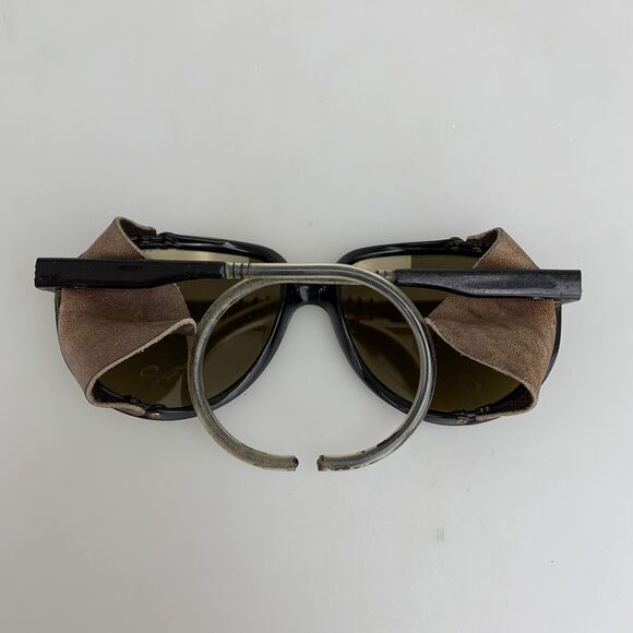Style Eyes Sunglasses Vintage Mirrored Aviators Leather Blinders France RARE main image 12